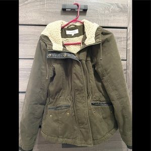 Sebby - Olive Green Canvas Jacket Size M